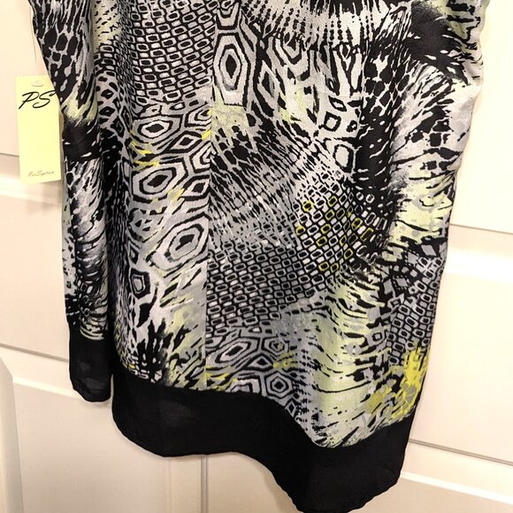 per seption concept tank top fancy cutouts black lime white New medium - Picture 6 of 6